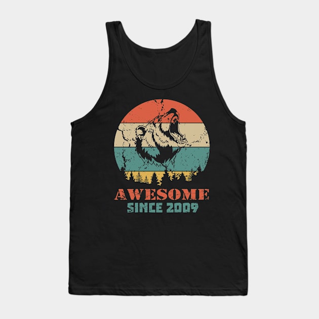 Awesome Since 2009 Year Old School Style Gift Women Men Kid Tank Top by SmileSmith